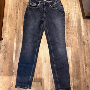Silver Boyfriend Dark Blue Jeans